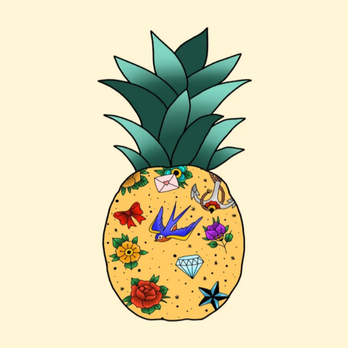 The Tattooed Pineapple Logo